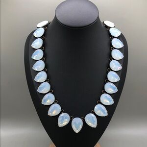 Baublebar Opalite Glass Faux Opal Dazzling Dressy Party Statement Necklace.